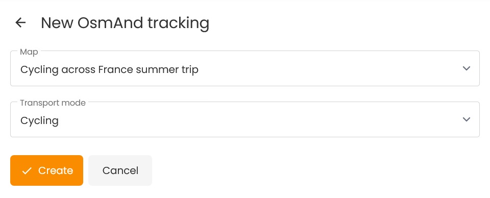 Enable the TravelMap Live Tracking to synchronize your OsmAnd tracking